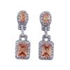 Image 1 : Sterling Silver-SQUARE EARRING