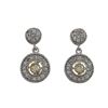 Image 1 : Sterling Silver Two Tone Circles Earrings