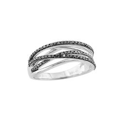 WG BLACK DIAMOND RING - Size 7 (#9511D-BLK)