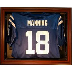 Football Jersey Deluxe Half Display Case Wood