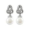 Image 1 : Silver Ear Post Cz/PEARL