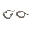 Image 2 : Sterling Silver Heart Earrings Hoop