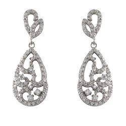 Sterling Silver-CZ Earrings