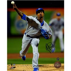 Yordano Ventura Signed 2015 World Series 8X10 Photo