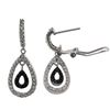 Image 1 : Sterling Silver-CZ Dangle Clip/Post Ear