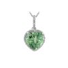 Image 1 : SILVER HS MINTGREEN QUARTZ / DIAMOND PENDANT (#6978MGQ)