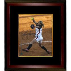 Jennie Finch Signed Olympic Team USA Softball 16X20 Photo Custom Framed 04 Gold (White Jersey)