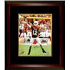 Image 1 : Colt Mccoy Signed Texas Longhorns 16X20 Photo Custom Framed Orange Jersey Passing- Tri-Star Hologram