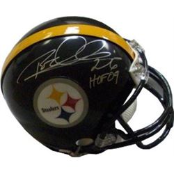 Rod Woodson Signed Pittsburgh Steelers Replica Mini Helmet HOF 09 (Silver Sig)