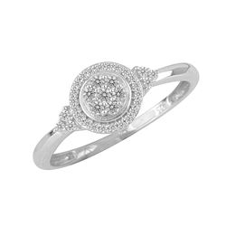 SS DIAMOND RING - Size 7 (#10184D)