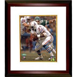 Earl Campbell Signed Houston Oilers 8X10 Photo Custom Framed (White Jersey)- Tri-Star Hologram