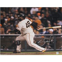 Pablo Sandoval Signed 2012 WS  After Swing 16X20 Photo