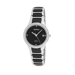 Roberto Bianci Women's Bella Ceramic Watch With Zirconia Studded Bezel-B294BLK