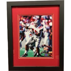 Andy Katzenmoyer Signed Ohio State Buckeyes 8X10 Photo Custom Framed (White Jersey)