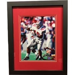 Andy Katzenmoyer Signed Ohio State Buckeyes 8X10 Photo Custom Framed (White Jersey)