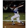 Image 1 : Hank Aaron Signed Atlanta Braves Close Up Action 16X20 Photo ( JSA)