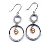 Image 1 : Sterling Silver-CZ Euro Wire Earr