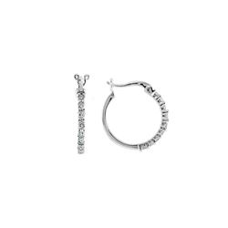 WG DIAMOND HOOP EARRINGS (#7006D)