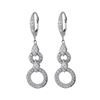 Image 1 : Wire Sterling Silver Rhodium Earrings