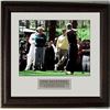 Image 1 : Jack Nicklaus Unsigned 11X14 Photo 96 Masters Leather Framed