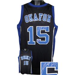 Jahlil Okafor Signed Duke Blue Devils Black Custom Jersey #15