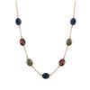 Image 1 : Labradorite (Grey)And Sodalite Combination Of Semi Precious Stones On Gold Plated Sterling Silver Ch