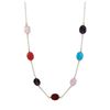 Image 1 : Amy And Rose Quartz Combination Of Semi Precious Stones On Gold Plated Sterling Silver Chain Necklac