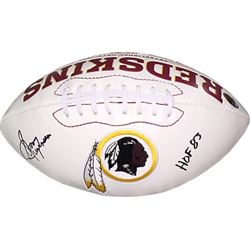 Sonny Jurgensen Signed Washington Redskins White Logo Football HOF 83