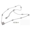 Image 1 : Sterling Silver-CZ Clover Neck