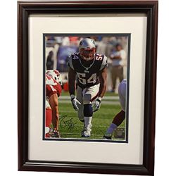 Dont'a Hightower Signed New England Patriots 8X10 Photo Custom Framed (Mahogany)