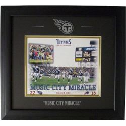 Music City Miracle Unsigned Tennessee Titans 8X10 Photo Custom Engraved Framed (Black)