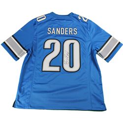 Barry Sanders Lions Signed Nike Limited Blue Detroit Lions Jersey (Sewn On Numbers)