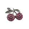 Image 1 : Silver Crystal Cherry Pin