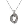 Image 1 : Sterling Silver-CZ Ovals Pendant
