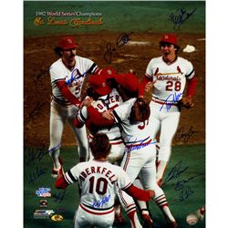 1982 St. Louis Cardinals Multi-Signed 16X20 Photo ( Leaf Holo Only & Athlon Cert)