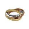 Image 1 : Tri Color Sterling Silver Cartier Style Ring, Size 6