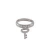 Image 1 : Sterling Silver CZ Key Ring
