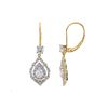 Image 1 : SS/GLPLATED CUBIC ZIRCONIA LEVERBK EARRINGS (#7781CZ-AAAA)