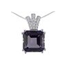 Image 1 : SS AMETHYST / DIAMOND PENDANT (#10182A)