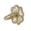Image 1 : Gold Over Sterling Silver Large 22Mm Flower Ring, Size 8