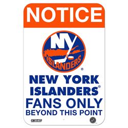 New York Islanders Fans Only 8X12 Aluminum Sign