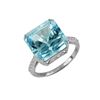Image 1 : SS SKY BLUE TOPAZ / WHITE TOPAZ RING - Size 7 (#9623MUL)