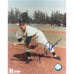 Johnny Podres Signed Brooklyn Dodgers 8X10 Pitching Photo (Deceased)