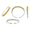 Image 1 : TT STERLING SILVER GOLDPLATED CITRINE / WHITE TOPAZ BANGLE (#4239MUL1)