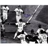 Image 1 : Ray Knight Crossing Home 86 WS B/W 16X20 With 1986 World Series MVP Insc (MLB Auth)