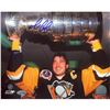 Image 1 : Mario Lemieux Stanley Cup Overhead Horizontal 16X20 Photo (Signed In Blue)