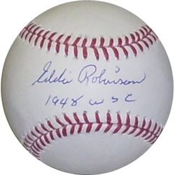 Eddie Robinson Signed Official Major League Baseball 1948 WSC- JSA Hologram
