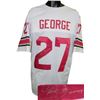 Image 1 : Eddie George Signed Ohio State Buckeyes White Custom Jersey HT 95 (Heisman)