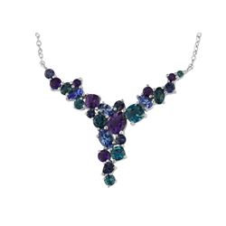 17+2IN SS AMY / IOL / LDN BLUE TOPAZ / TANZ NECKLACE - Size 17 (#1208MUL1)