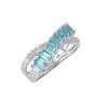 Image 1 : SS SWISS BLUE TOPAZ / WHITE TOPAZ RING - Size 7 (#10102MUL1)